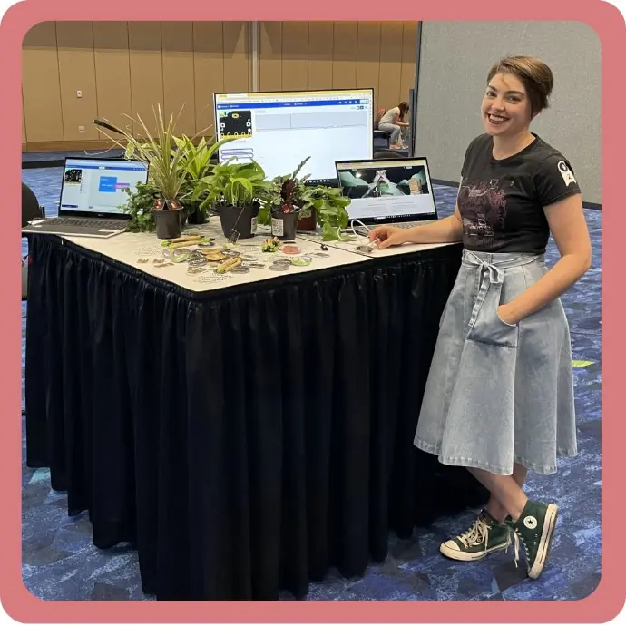 Amanda Jeane presenting micro:bit in the wild at ISTE24