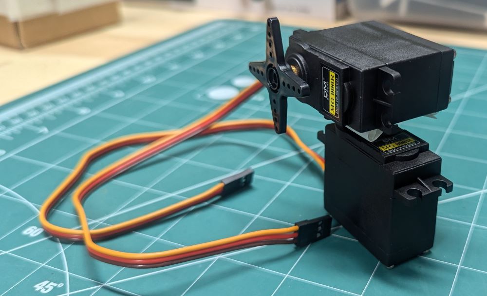 Servos taped together